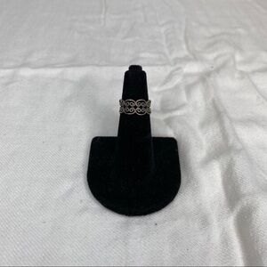 Sterling Silver Filigree Scroll Pattern Design Small Ring Size 5 Pinky Delicate